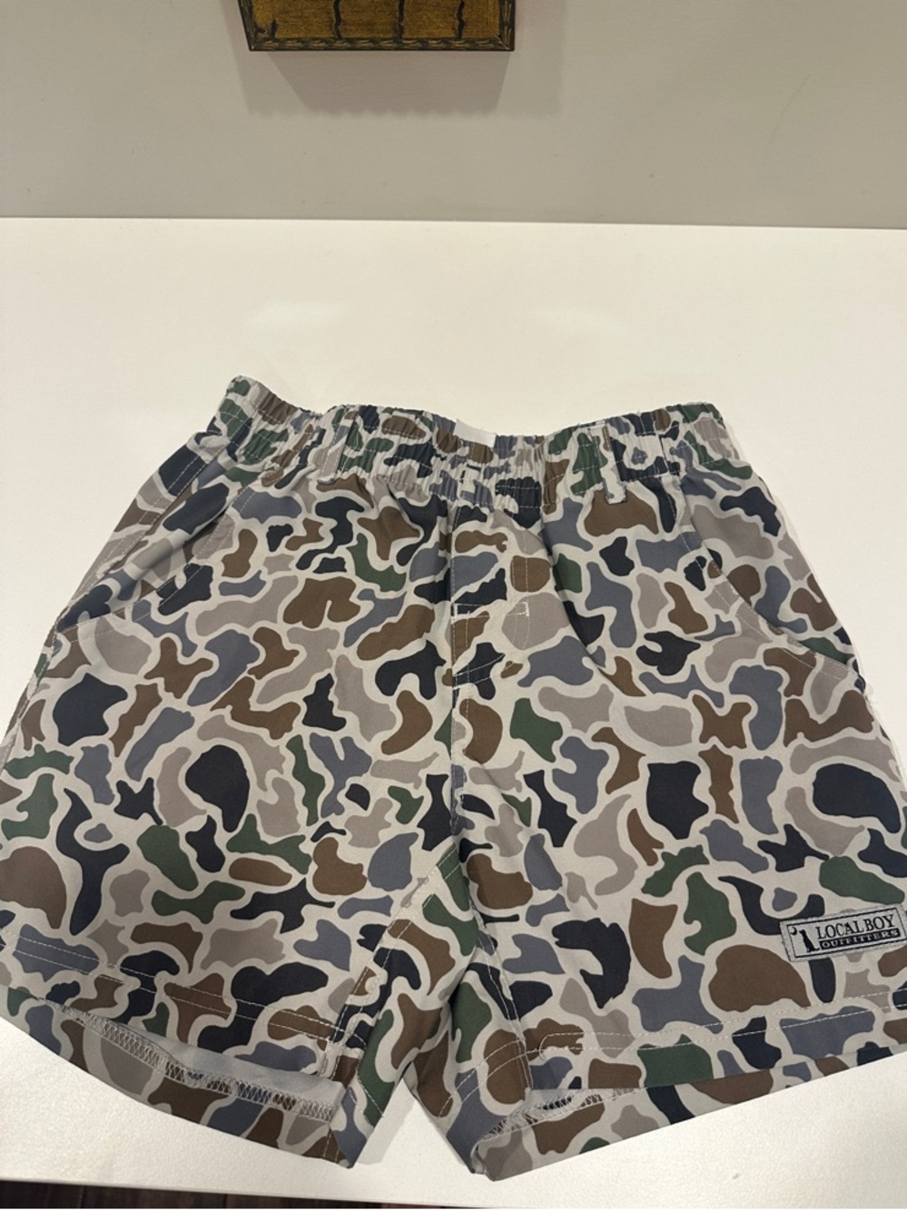 Local Boy Youth Large Camo Elastic-Waist Shorts